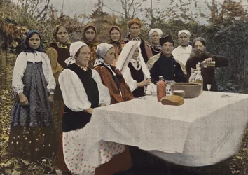 Russische Hochzeit im Dorf